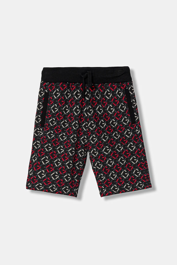 Guess pantaloni scurți din bumbac pentru copii casual negru L6RD10.KA6R4.PPY2