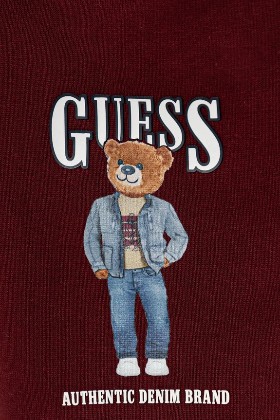 Chlapec Detské bavlnené šortky Guess N6RD02.KAD74.PPY2 burgundské