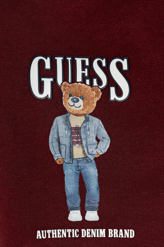 Chlapec Detské bavlnené šortky Guess N6RD02.KAD74.PPY2 burgundské
