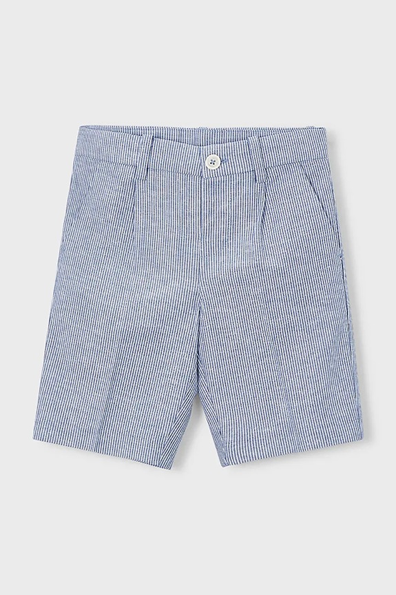 Mayoral pantaloni scurți din amestec de in pentru copii 3201.5B.Mini.PPY2 albastru SS26
