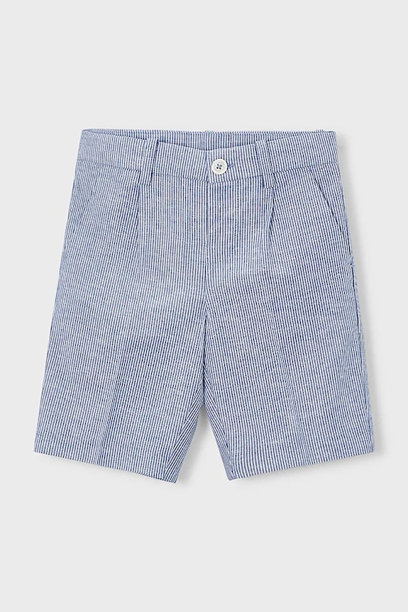 Mayoral pantaloni scurți din amestec de in pentru copii 3201.5B.Mini.PPY2 albastru SS26