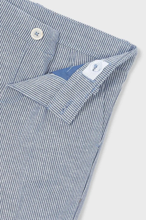 Mayoral pantaloni scurți din amestec de in pentru copii albastru 3201.5B.Mini.PPY2