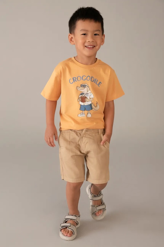 Băieți Mayoral pantaloni scurți de in pentru copii 3202.5C.Mini.PPY2 maro