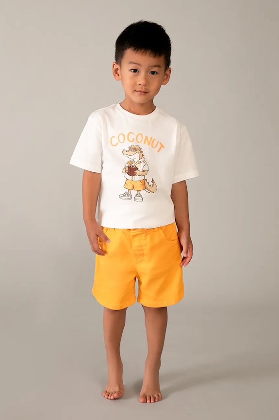 Mayoral pantaloni scurți copii casual portocaliu 3207.5E.Mini.PPY2
