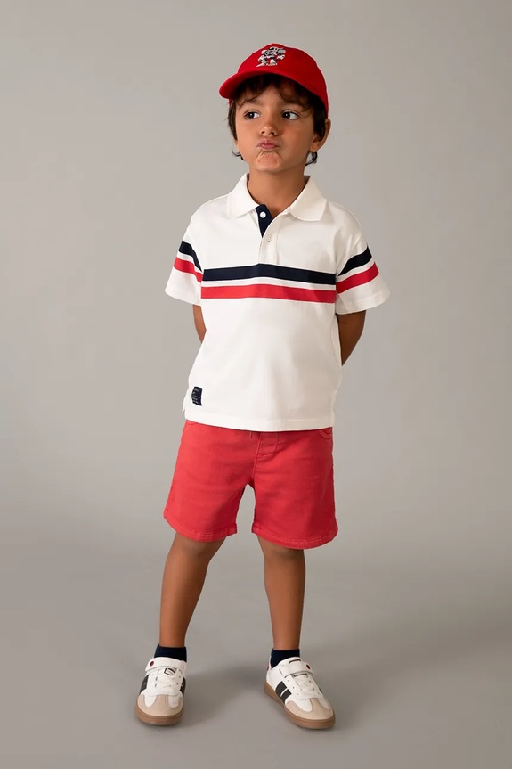 Mayoral pantaloni scurți copii casual rosu 3207.5E.Mini.PPY2