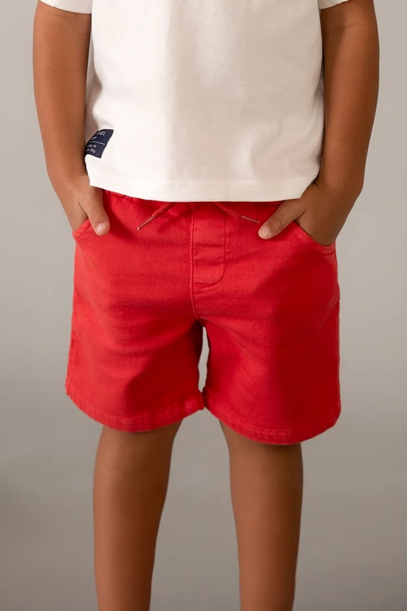 Mayoral pantaloni scurți copii 3207.5E.Mini.PPY2 rosu