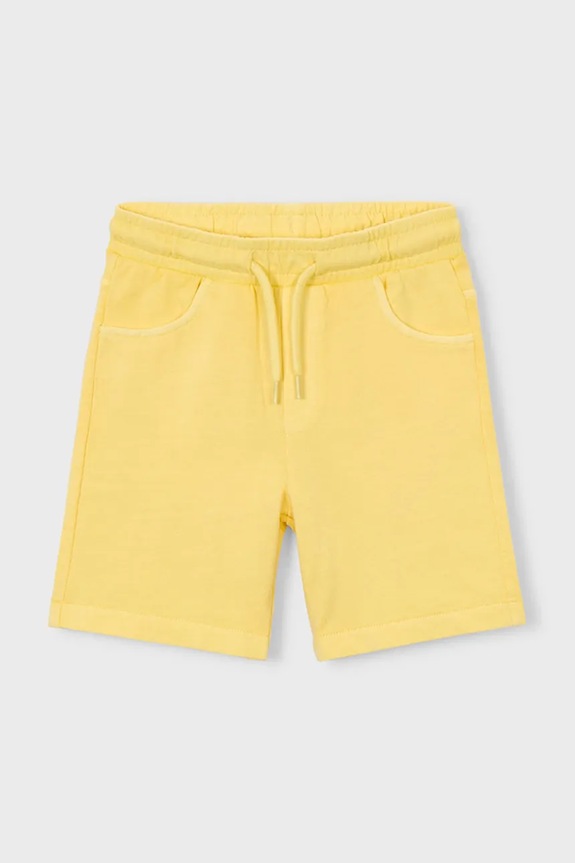 Mayoral pantaloni scurți din bumbac pentru copii 3215.5J.Mini.PPY2 galben SS26