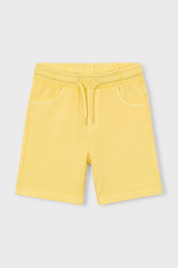 Mayoral pantaloni scurți din bumbac pentru copii 3215.5J.Mini.PPY2 galben SS26