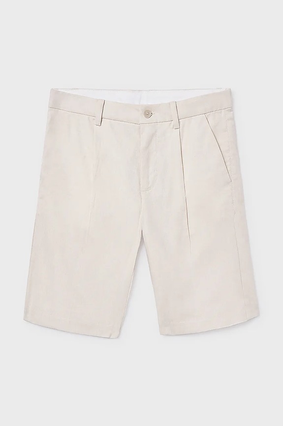 Mayoral pantaloni scurți din amestec de in pentru copii casual bej 6214.7A.Junior.PPY2