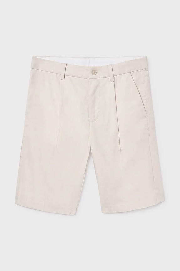 Mayoral pantaloni scurți din amestec de in pentru copii casual bej 6214.7A.Junior.PPY2