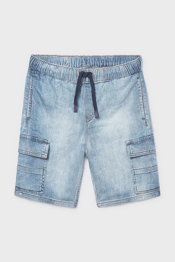 Mayoral pantaloni scurți din denim pentru copii casual albastru 6218.7C.Junior.PPY2