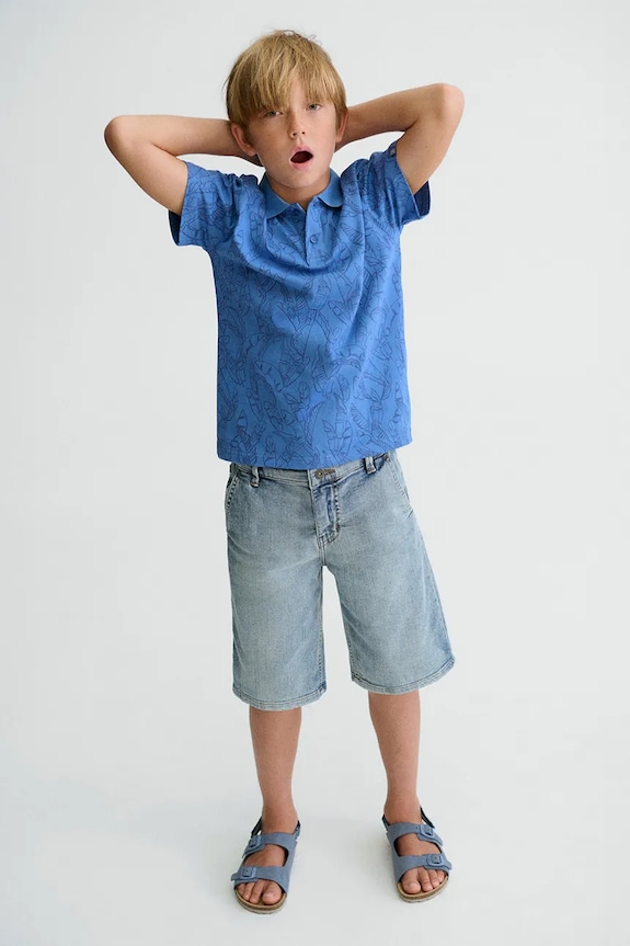 Mayoral pantaloni scurți din denim pentru copii 6220.7G.Junior.PPY2 albastru