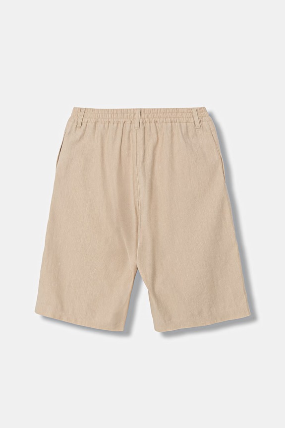 Дитячі шорти з додаванням льону Emporio Armani EB001063.AF20957 бежевий SS26