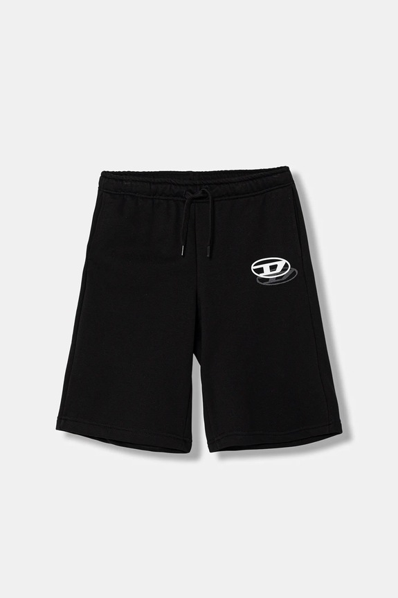 Diesel pantaloncini con cotone per bambini PSVALE SHORT SHORTS maglia nero J02683.KYAZ3