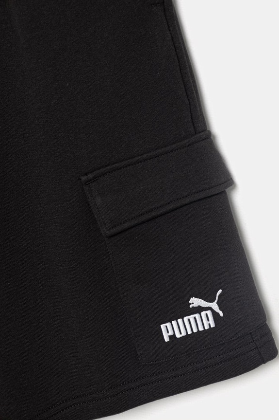 Chłopiec Puma szorty dresowe dziecięce z bawełną ESS No. 1 Logo 684925 czarny
