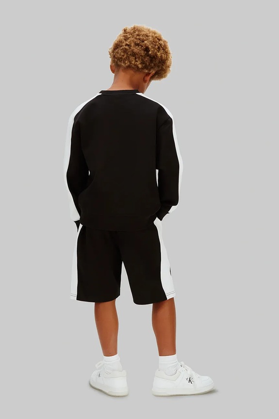 Calvin Klein Jeans szorty sportowe dziecięce bawełniane czarny LVCKSJC28B.128.176.PPY2