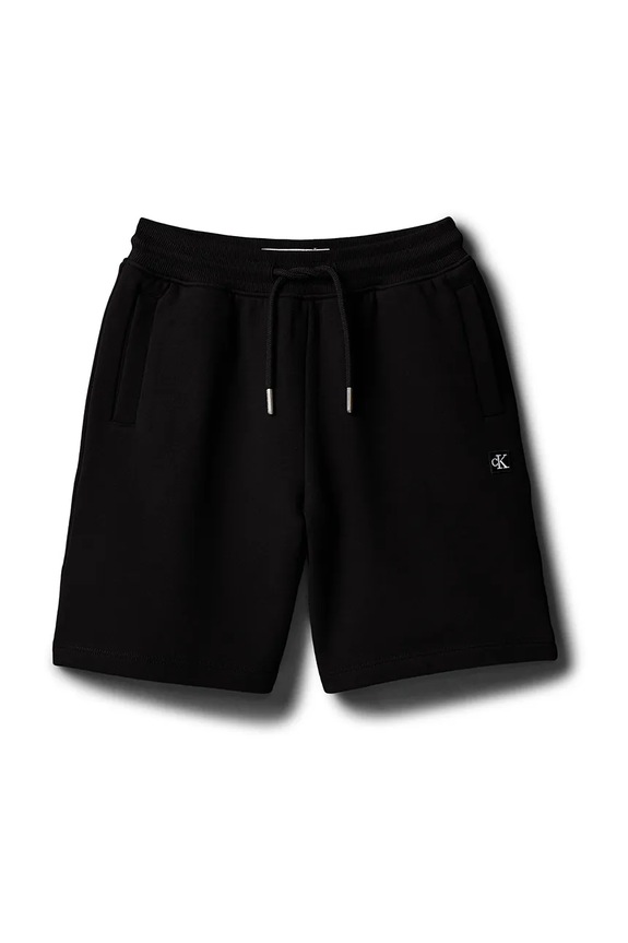 Calvin Klein Jeans szorty dresowe dziecięce z bawełną LV1CKSJC52.128.176.PPY2 czarny SS26