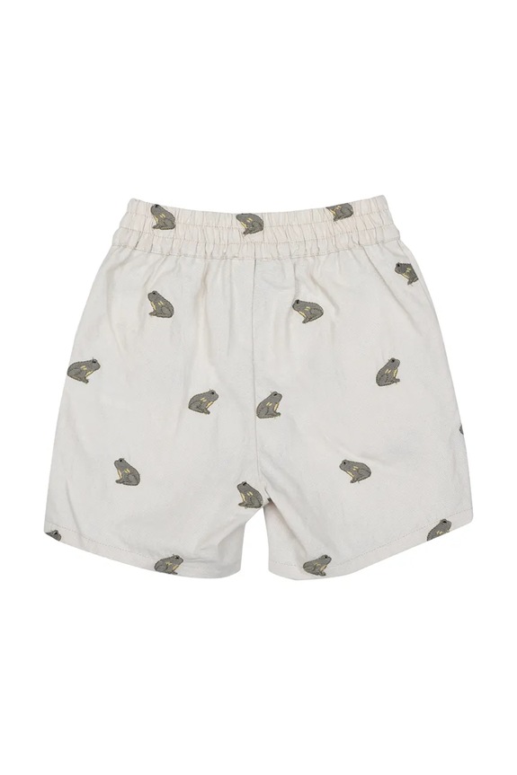 Αγορίστικα Σορτς με προσθήκη λινού Donsje Olivier Shorts Frogs 4117101 λευκό