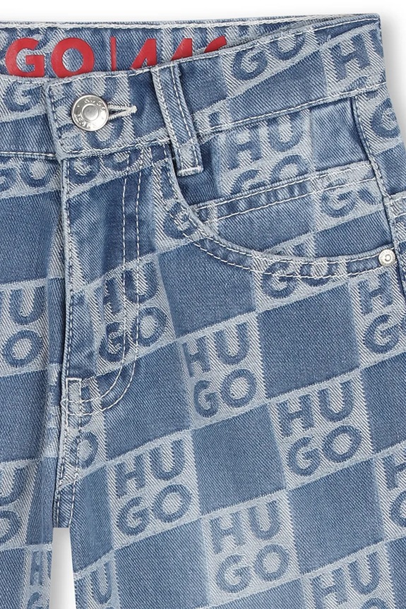 HUGO bermudy dziecięce jeansowe niebieski G00996.114.150