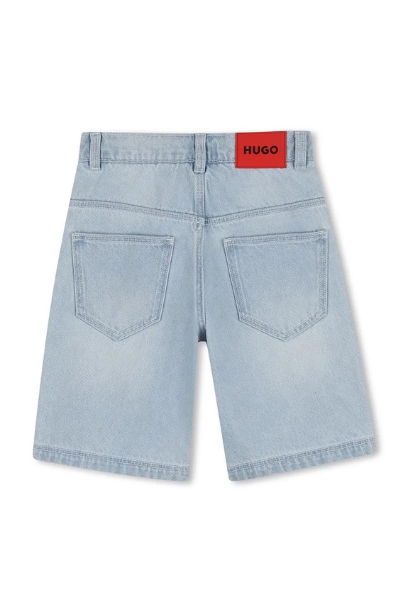 Detské rifľové krátke nohavice HUGO G00993.162.174 modrá SS26