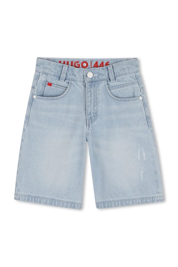 HUGO pantaloni scurți din denim pentru copii casual albastru G00993.102.108