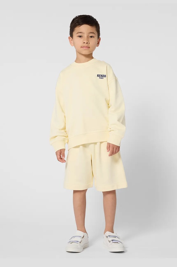 Παιδικό βαμβακερό σορτς Kenzo Kids casual κίτρινο K61649.86.108