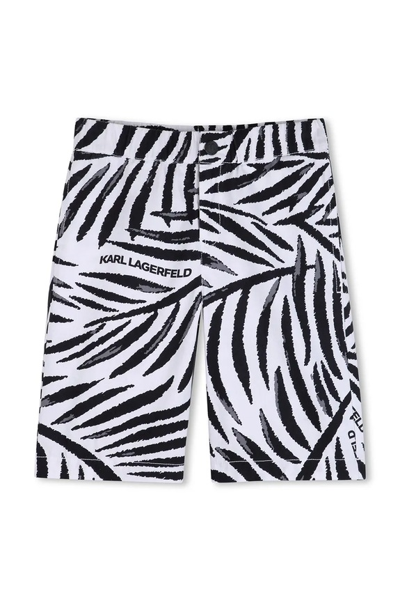 Karl Lagerfeld bermudy detské bavlnené Z31085.114.150 biela SS26