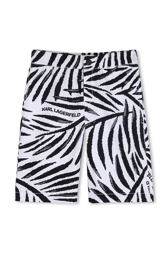 Karl Lagerfeld bermudy detské bavlnené Z31085.86.108 biela SS26