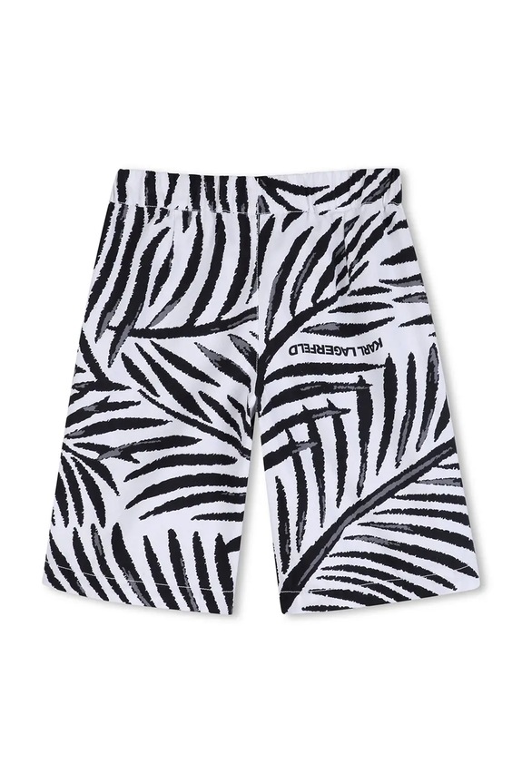 Chlapec Karl Lagerfeld bermudy detské bavlnené Z31085.86.108 biela