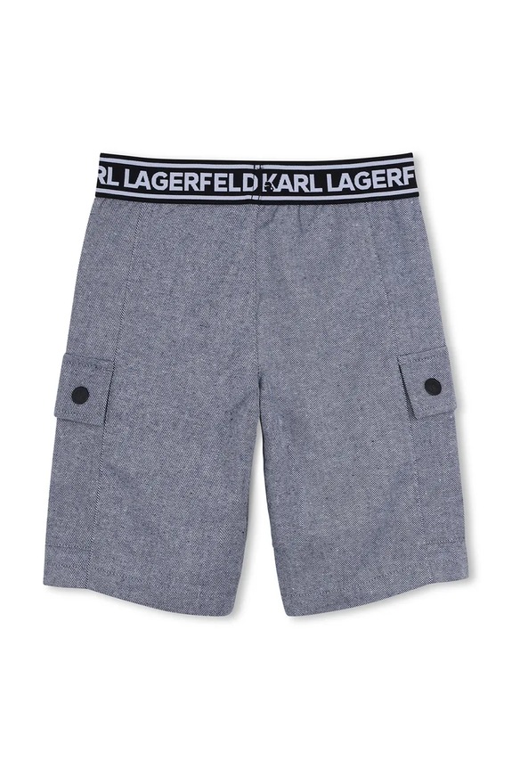 Παιδικό βαμβακερό σορτς Karl Lagerfeld Z31087.162.174 μπλε SS26