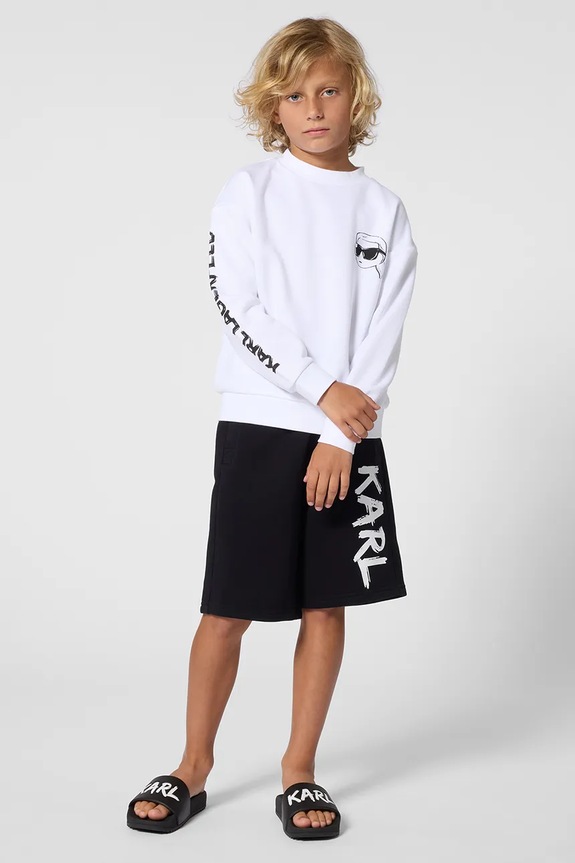 Karl Lagerfeld sportske kratke hlače za djecu s pamukom crna Z31082.86.108