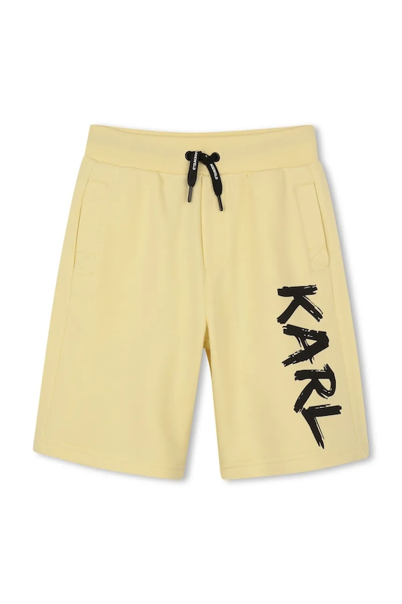 Karl Lagerfeld pantaloni scurți de trening pentru copii, din bumbac galben Z31082.114.150