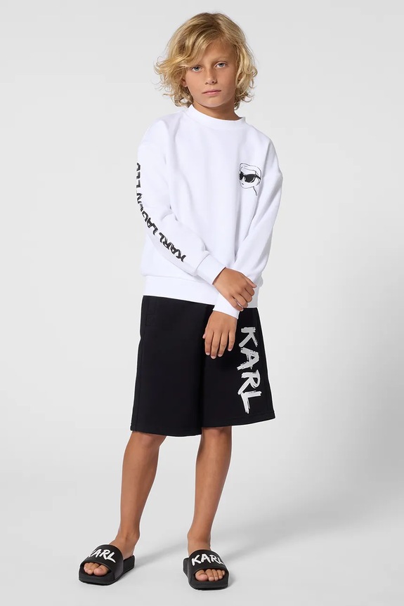 Karl Lagerfeld Pantaloncini da tuta per bambini con cotone nero Z31082.162.174