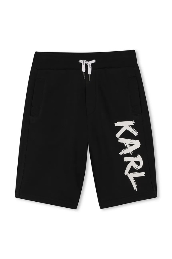 Karl Lagerfeld Pantaloncini da tuta per bambini con cotone Z31082.162.174 nero SS26