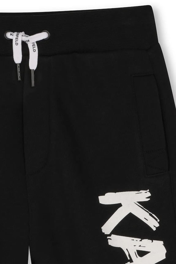 Karl Lagerfeld Sportske kratke hlače za djecu s pamukom crna Z31082.162.174