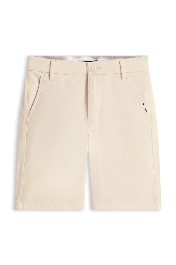 Tommy Hilfiger pantaloni scurți chinos pentru copii, din bumbac KB0KB09641.104.122.PPY2 bej SS26