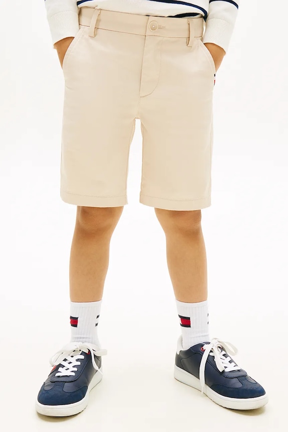 Tommy Hilfiger šortky chino detské bavlnené béžová KB0KB09641.128.176.PPY2