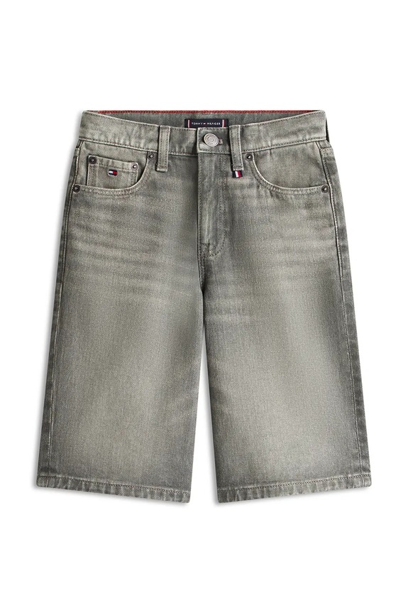 Tommy Hilfiger szorty dziecięce bawełniane KB0KB10238.128.176.PPY2 szary SS26
