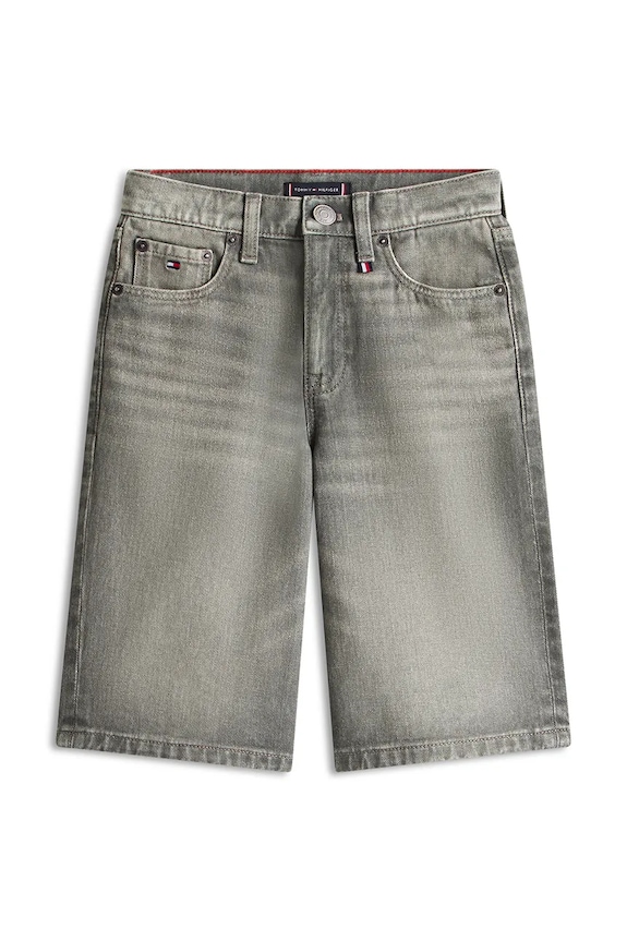 Tommy Hilfiger szorty dziecięce bawełniane KB0KB10238.128.176.PPY2 szary SS26