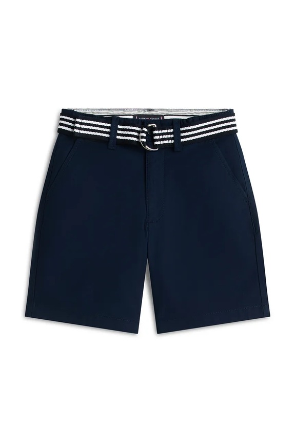 Tommy Hilfiger pantaloni scurți chinos pentru copii, din bumbac cu elastan KB0KB10246.128.176.PPY2 bleumarin SS26