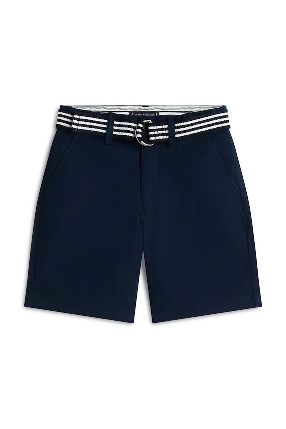 Tommy Hilfiger pantaloni scurți chinos pentru copii, din bumbac cu elastan KB0KB10246.128.176.PPY2 bleumarin SS26