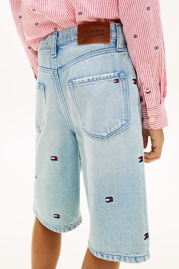 Tommy Hilfiger pantaloni scurți copii din bumbac KB0KB10304.128.176.PPY2 albastru