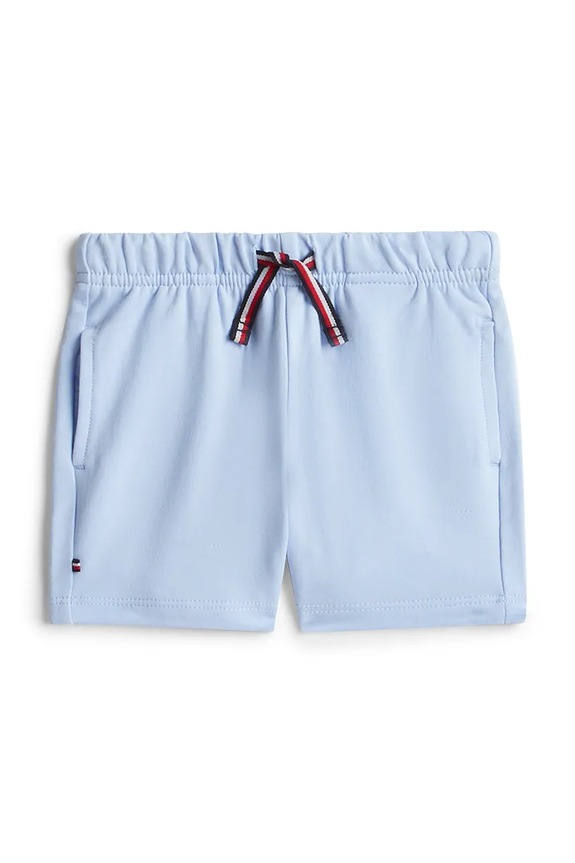 Tommy Hilfiger teplákové šortky detské bavlnené s elastanom modrá KN0KN02349.PPY2