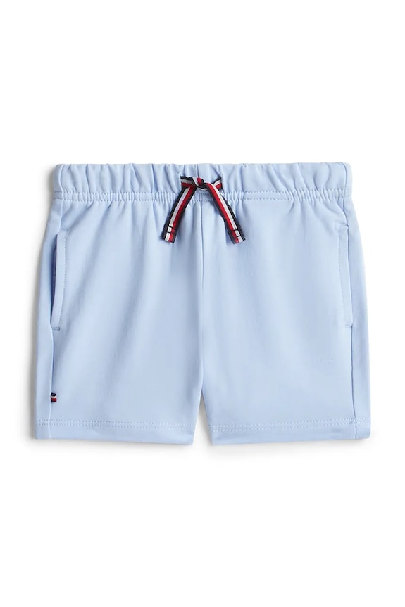 Tommy Hilfiger teplákové šortky detské bavlnené s elastanom modrá KN0KN02349.PPY2