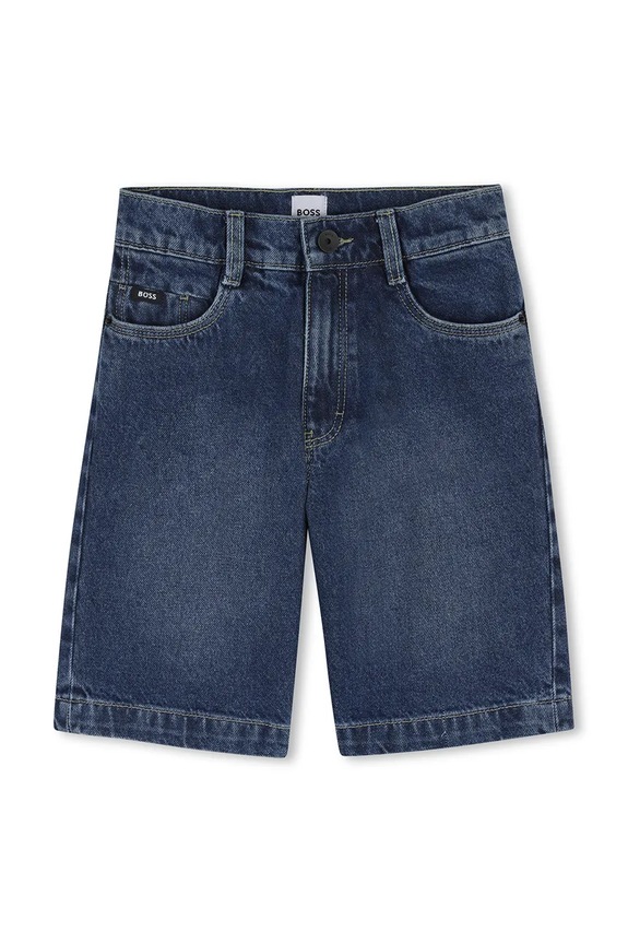 BOSS szorty jeansowe dziecięce J53086.114.150 niebieski SS26
