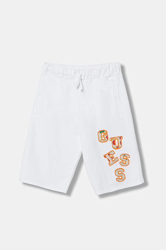 Dječje pamučne kratke hlače Guess pletivo bijela L6GD02.KA6R4.PPY2.M