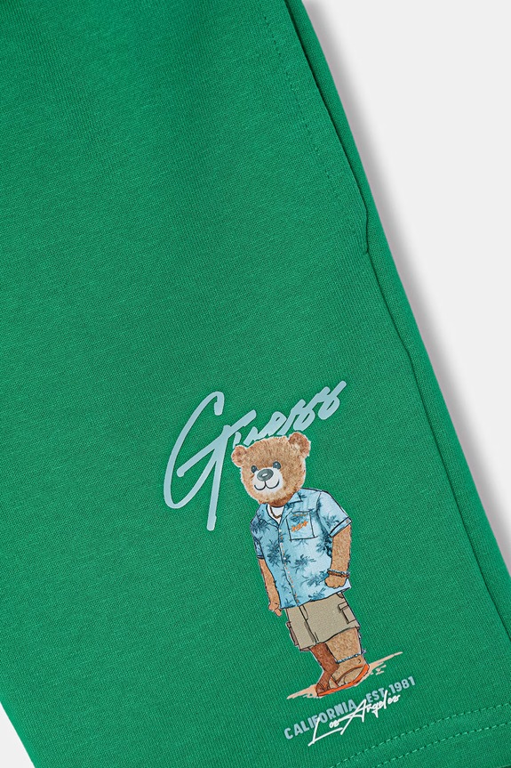 Băieți Guess pantaloni scurți de trening pentru copii, din bumbac N6GD04.KA6R4.PPY2.M verde