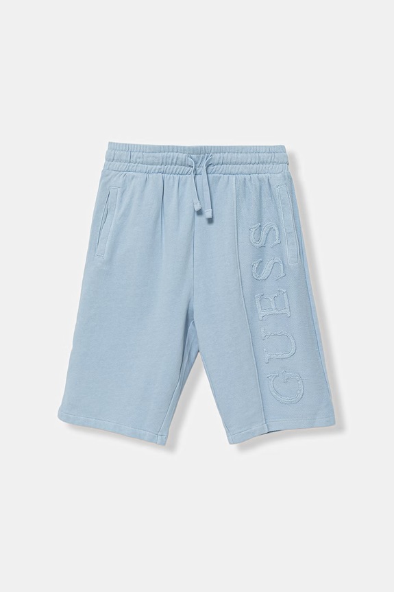Guess szorty dresowe dziecięce bawełniane niebieski L6GD01.KA6R4.PPY2.M