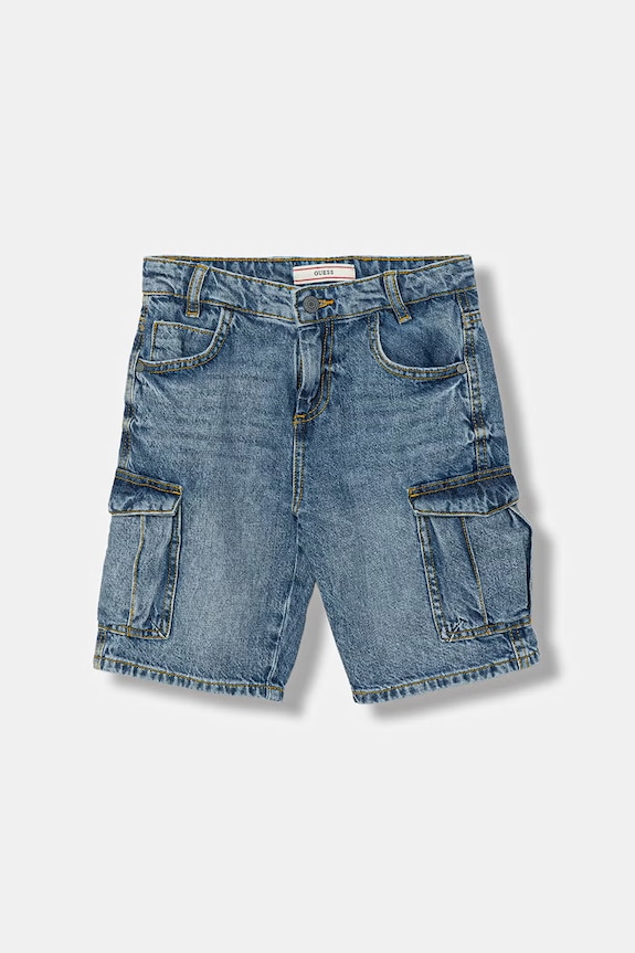 Guess šortky cargo detské rifľové L6GD16.D45E0.PPY2.M modrá SS26