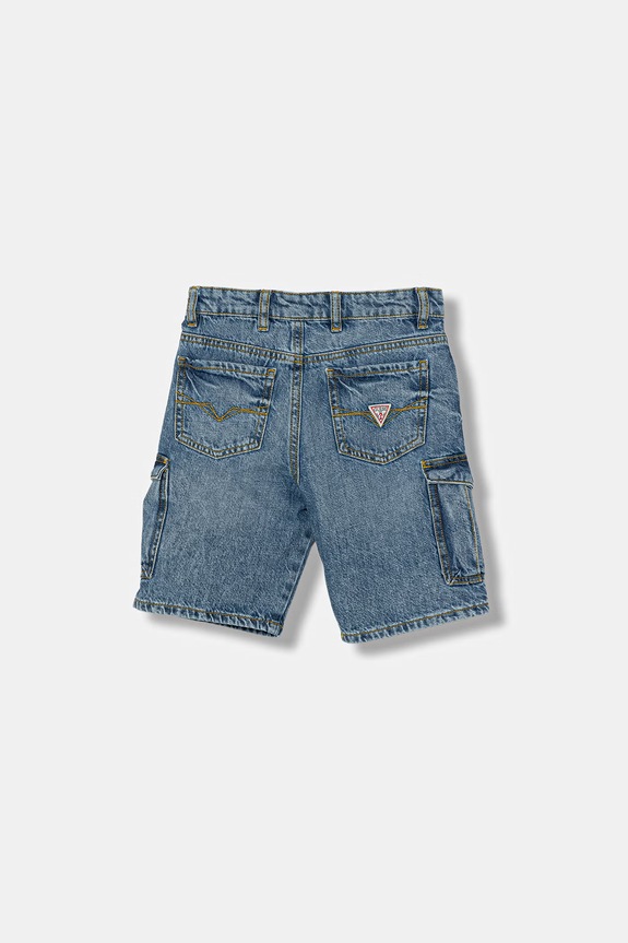 Chłopiec Guess szorty cargo dziecięce jeansowe L6GD16.D45E0.PPY2.M niebieski